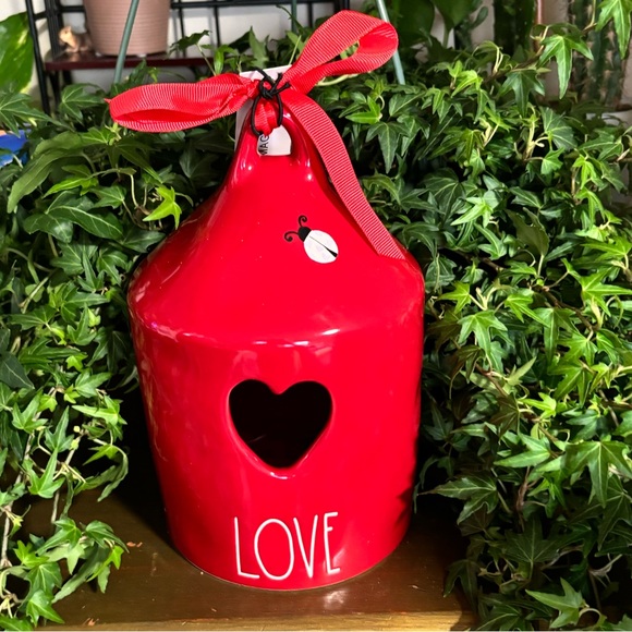 Rae Dunn LOVE Heart Ladybug Birdhouse - Picture 12 of 14